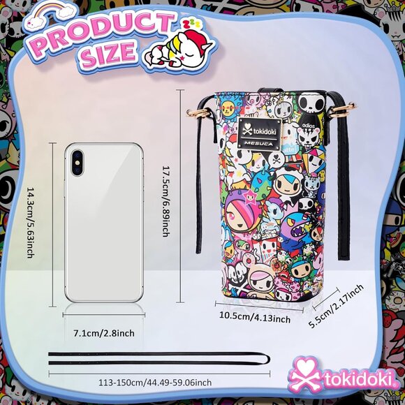 Leather Crossbody Bag Women's Adjustable Phone Pouch Shoulder Purse Multicolor - Picture 2 of 8